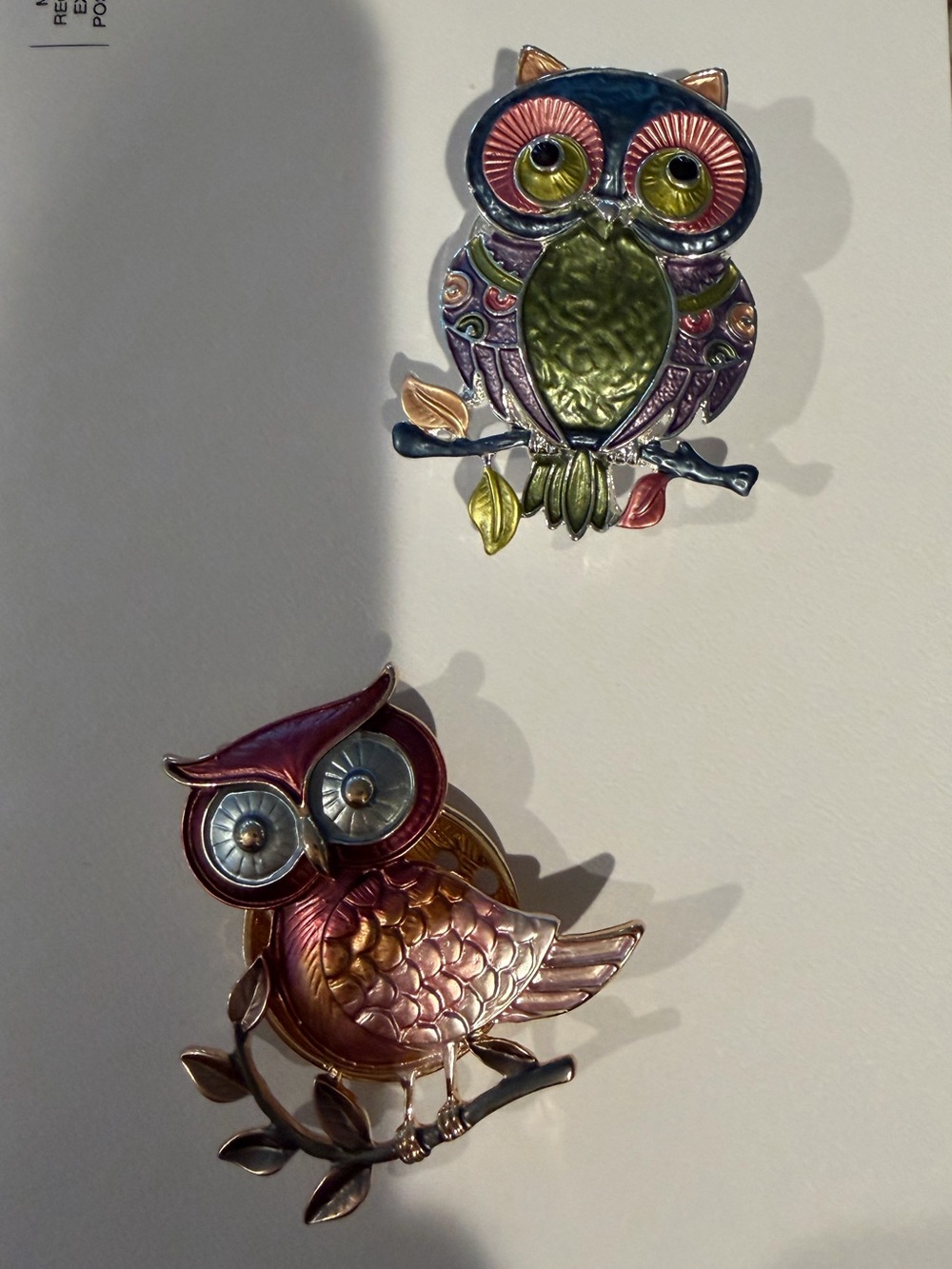 Colorful Owl magnetic pins - Strong hold!
